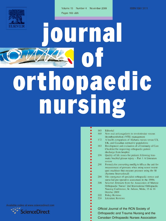 Go to journal home page - Journal of Orthopaedic Nursing